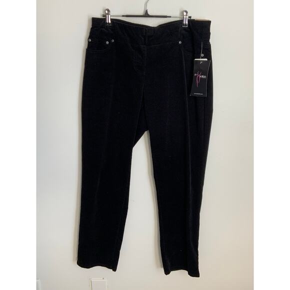 Slim-sations black corduroy pants‎ NWT size 12 - Picture 1 of 8